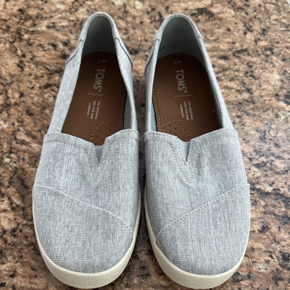 Toms Light Gray Casual Slip-Ons